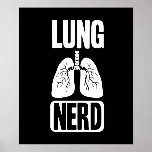 Lung Nerd RT Pulmonolog Andningsbehandling Poster (Framsidan)