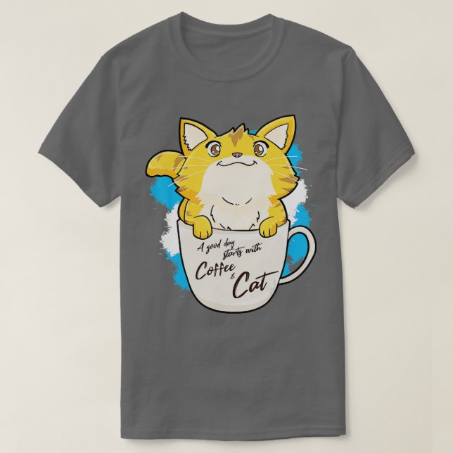 Lung Orange Cat Coffee Mugg Cat Lover Gift Idea T Shirt (Design framsida)