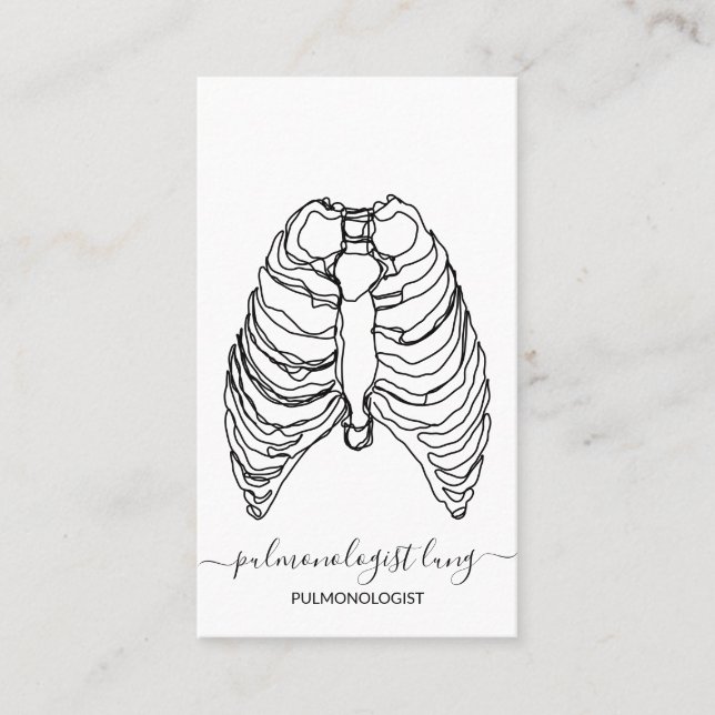 Lung pulmonolog doktor visitkort (Framsida)
