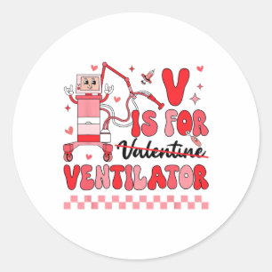 Lung Squad Valentine Pulmono för andningsbehandlin Runt Klistermärke