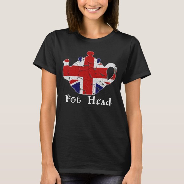 Lung Tekanna Pot Head British Distress T Shirt (Framsida)