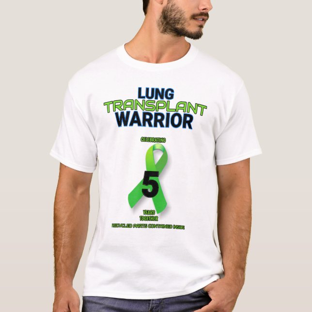 Lung Transplant 5-årsjubileum Warrior 5F T Shirt (Framsida)