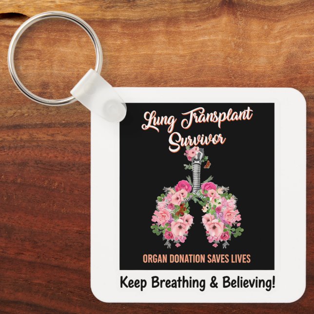 Lung Transplant Survivor Nyckelring (Framsida)
