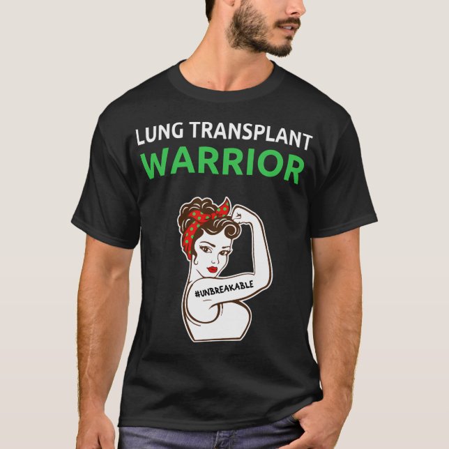 Lung Transplant Survivor T Shirt (Framsida)