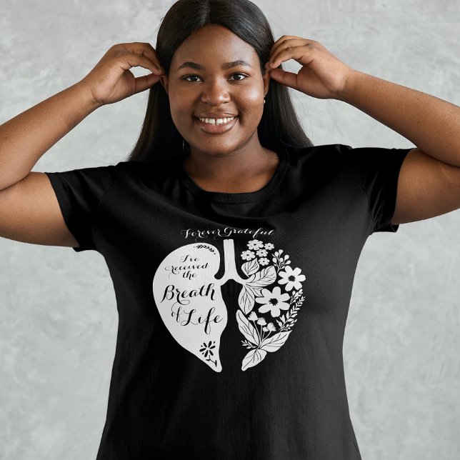 Lung Transplant Wildbloms Mörk för utandning av li T Shirt (Skapare uppladdad)