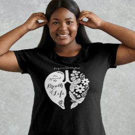 Lung Transplant Wildbloms Mörk för utandning av li T Shirt