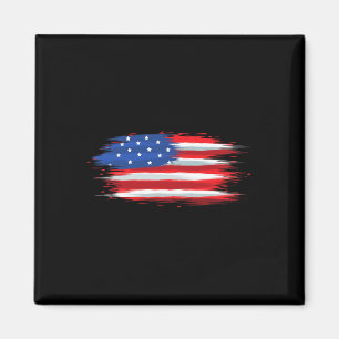 Lung USA flagga Patriotic 4:e juli Indepe-dagen Magnet
