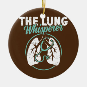 Lung Whisperer Lungs Therapy RT Respiratory Julgransprydnad Keramik
