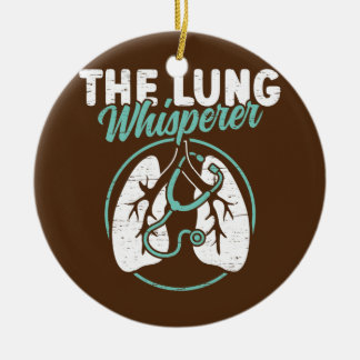 Lung Whisperer Lungs Therapy RT Respiratory Julgransprydnad Keramik