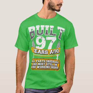 Lungande 97:e födelsedagshistoriens Vintage Byggt T Shirt