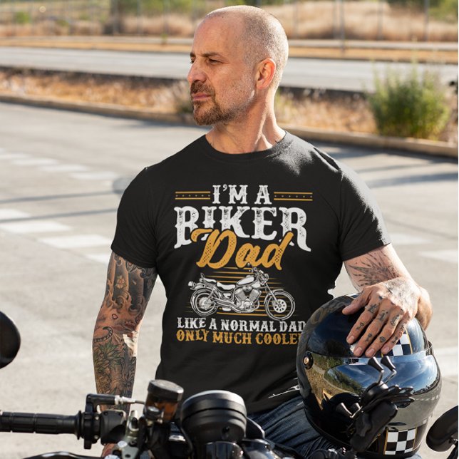 Lungande Biker Pappa, motorcykel Fars dag T Shirt (Skapare uppladdad)