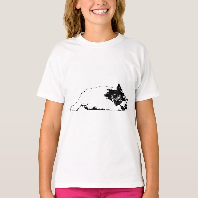 Lungande Corgi, uppspelt oimponerad T Shirt (Framsida)