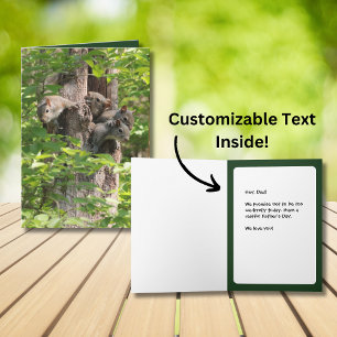 Lungande ekorrar Animalisk Anpassningsbar Text Far Kort
