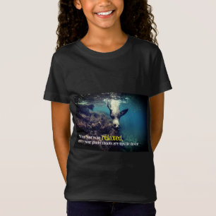 Lungande hav lejont under vatten t shirt