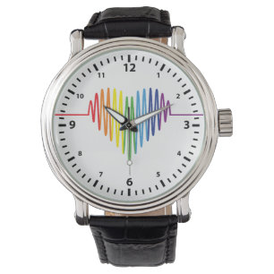 Lungande pulsslag på Pride Färg Armbandsur