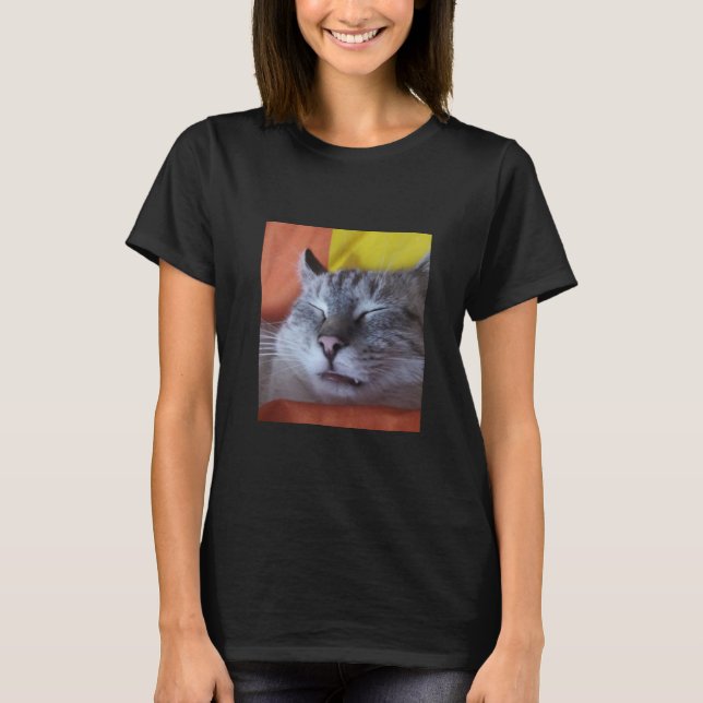 Lungande Rädding Cat T Shirt (Framsida)