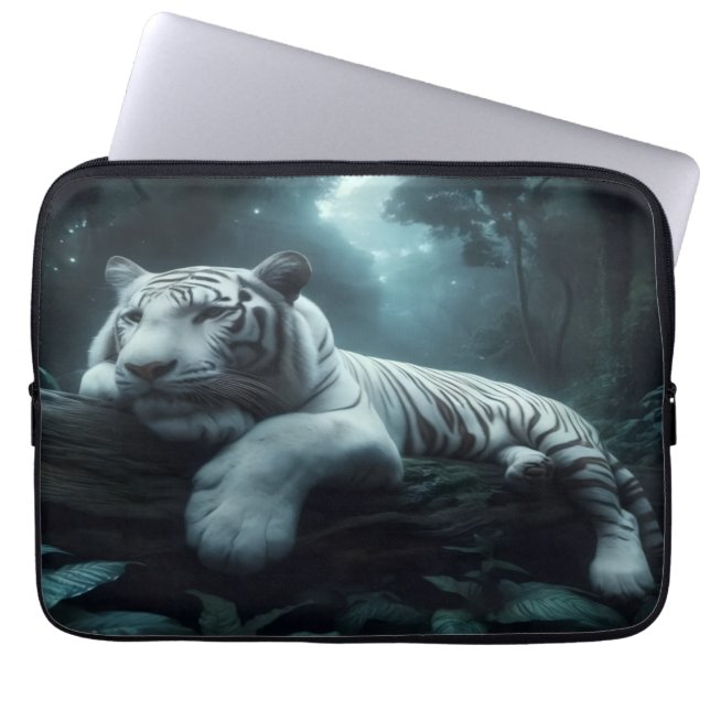 Lungande vit vinkel Laptop sleeve (Framsidan)