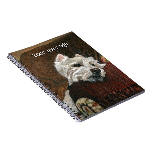Lungande Westie på Soffa Anteckningsbok (Högra Sidan)