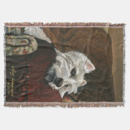 Lungande Westie på Soffa Filt