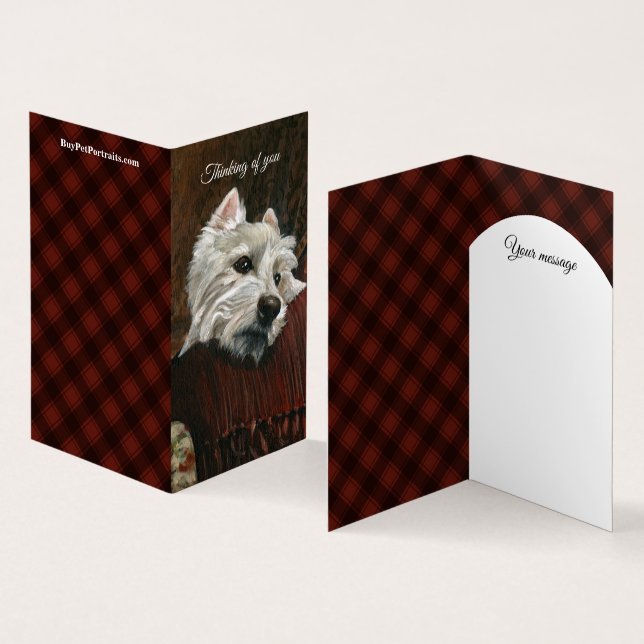 Lungande Westie på Soffa Kort (In- och utsida)