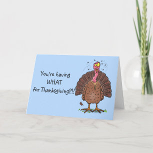 Lungbrun thanksgiving-kalkon med flugregat tecknad kort