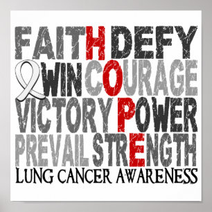 Lungcancer för hoppordCollage Poster