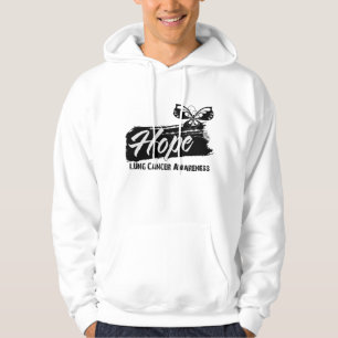 Lungcancer för hopptatueringfjäril hoodie