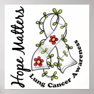 Lungcancer för materier för hopp för blommaband 4 poster