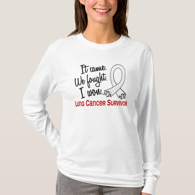 Lungcancer för överlevande 11 t-shirt (Framsida)