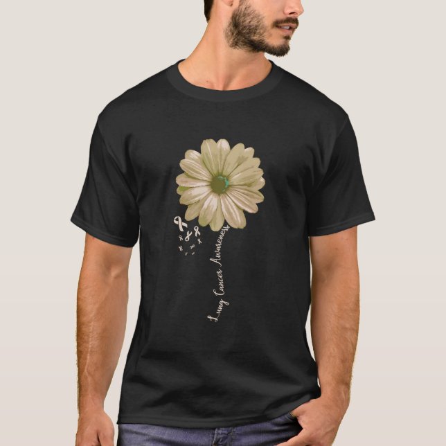 Lungcancer Medvetenhet Pretty Stöd T Shirt (Framsida)