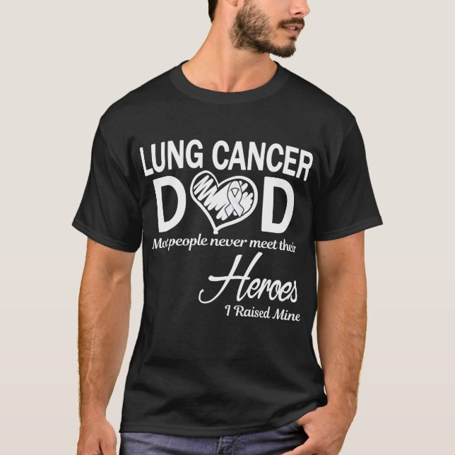 Lungcancer Pappa Jag Uppfostrade Min T Shirt (Framsida)
