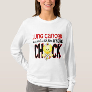 Lungcancer röra med den fla chicken t-shirt