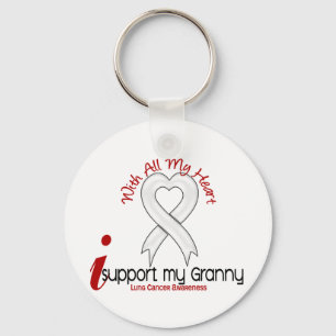 Lungcancer stöttar jag min Granny Nyckelring