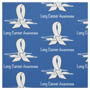 Lungcancermedvetenhetband med svanar tyg
