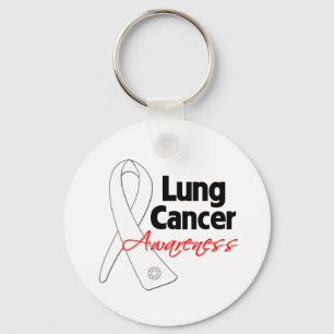 Lungcancermedvetenhetband Nyckelring