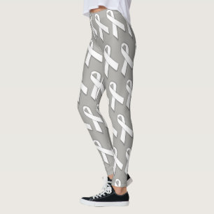 Lungcancermedvetenhetdamasker Leggings