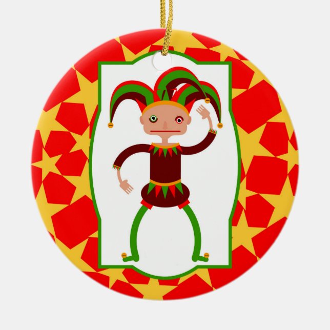 Lungclowner från Mitten Julgransprydnad Keramik (Framsidan)