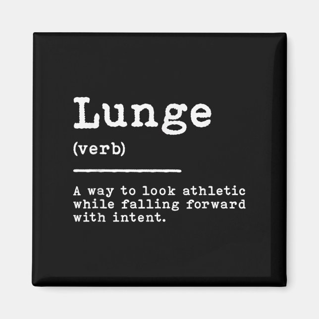 Lunge Definition Fening Sword Move Quote Fe Magnet (Framsidan)