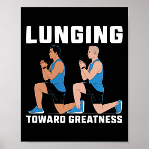 Lunge Exercise Bodybuilding Fitness Workout Gym 1 Poster