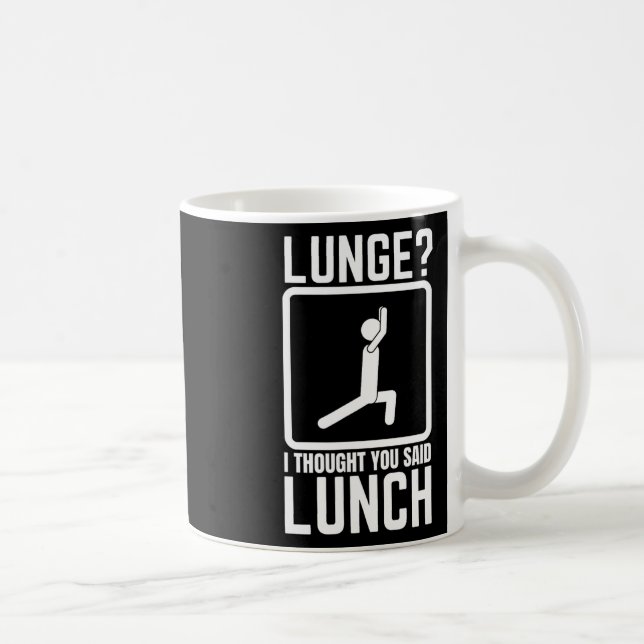 Lunge jag trodde att du sa Lunch Funny Gym Workout Kaffemugg (Höger)