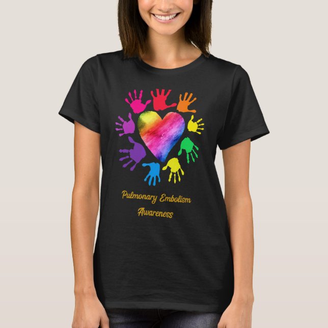 Lungembolism Medvetenhet om Händer Pulmonell embol T Shirt (Framsida)