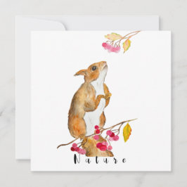 Lungfärgsekorre på gren med bär inbjudningar