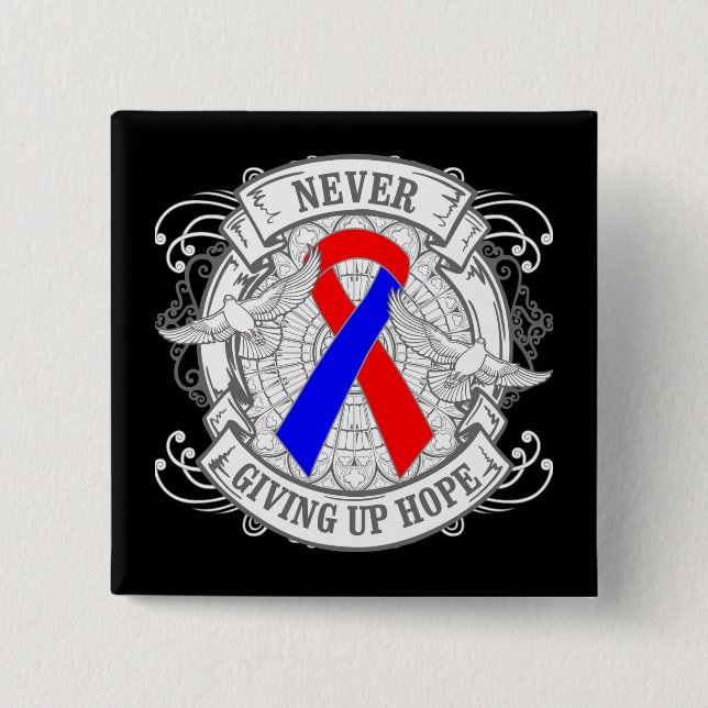 Lungfibros Ge aldrig upp hoppet Knapp (Framsida)