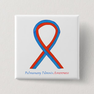 Lungfibrosmedvetande Ribbon Button Stift Knapp