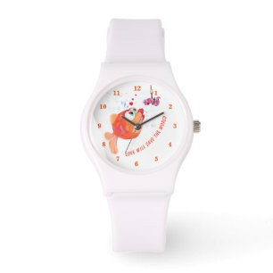 Lungfisk och Mask Watch - Anpassningsbar Text Armbandsur