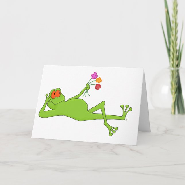 Lunggrodd med Bouquet-hälsningskort Kort (Framsida)