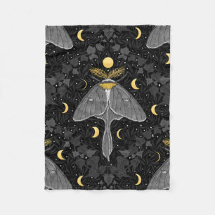 Lunghöjd, måne-faser och elfenbensmönster fleecefilt