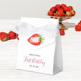Lunghondel Strawberry 1:a födelsedag Presentaskar