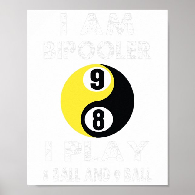 Lungny Bassäng Billiards Billiard Shirt Jag är Bip Poster (Framsidan)