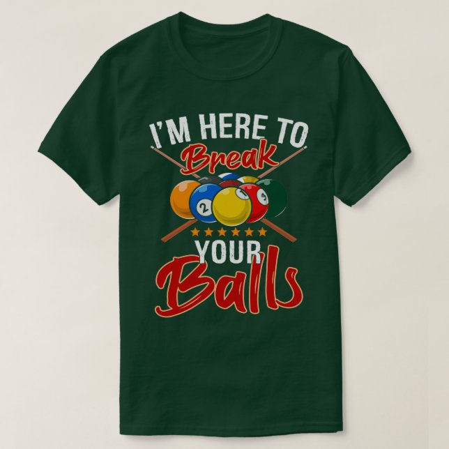 Lungny Billiards Bassäng Player Snooker Fläkt Gift T Shirt (Design framsida)